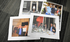 Des photos montrant l'ancien président américain Bill Clinton, le chanteur des Rolling Stones Mick Jagger ou encore le président du groupe Virgin Richard Branson publiées parmi les documents de l'enquête sur l'affaire Jeffrey Epstein le 19 décembre 2025 ( AFP / Mandel NGAN )