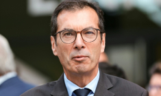 Jean-Pierre Farandou le 25 septembre 2024 à Strasbourg ( AFP / Abdesslam MIRDASS )