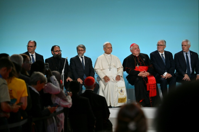 Le pape Léon XIV à une rencontre interreligieuse à Metz le 28 septembre 2026 ( AFP / Alberto PIZZOLI )