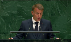 Face à "la loi de la jungle", Macron appelle à se "tenir droit" aux côtés de l'ONU