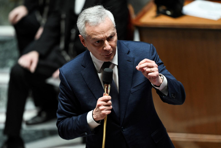 Bruno Le Maire à Paris, le 6 février 2024. ( AFP / MIGUEL MEDINA )