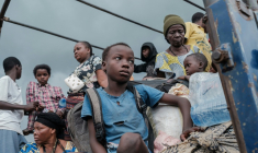 Des réfugiés congolais fuyant les combats dans l'est de la République démocratique du Congo, dans le camp de Gihanga au Burundi, le 17 février 2025 ( AFP / Tchandrou Nitanga )