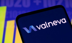 Illustration shows Valneva logo