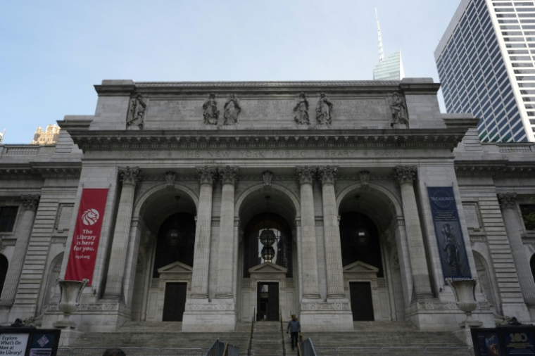 La bibliothèque municipale de New York le 29 avril 2026 ( AFP / ADAM GRAY )