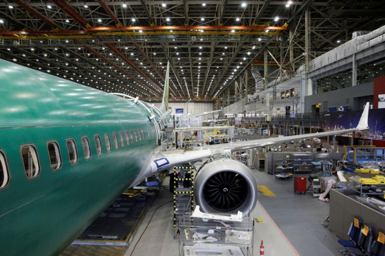 Le Boeing 737 MAX-9 de Boeing sur le site de production de Renton, dans l'État de Washington