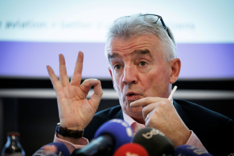 Le directeur général de la compagnie irlandaise Ryanair, Michael O'Leary, le 14 janvier 2026 à Bruxelles ( AFP / Simon Wohlfahrt )