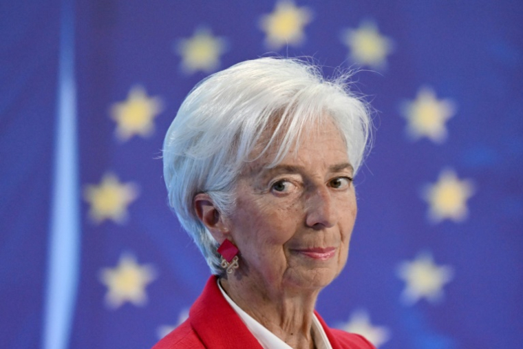 La présidente de la BCE Christine Lagarde, lors d'une conférence de presse à Francfort, le 5 juin 2025 ( AFP / Kirill KUDRYAVTSEV )