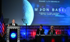 Une conférence de presse de la Nasa, le 26 mai 2026, à Washington DC (illustration) ( AFP / MANDEL NGAN )