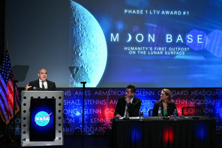 Une conférence de presse de la Nasa, le 26 mai 2026, à Washington DC (illustration) ( AFP / MANDEL NGAN )