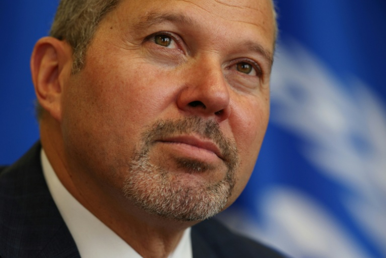 Arsenio Dominguez, le secrétaire général de l'OMI, le 8 octobre 2025, à Londres ( AFP / Adrian Dennis )