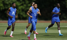 Kylian Mbappé à l'entraînement