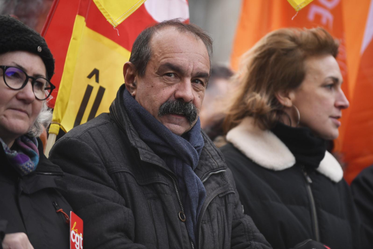 Philippe Martinez, le 31 janvier 2023, à Paris ( AFP / JULIEN DE ROSA )