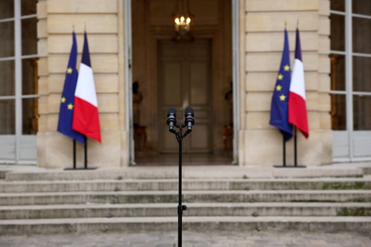 Déclaration du Premier ministre français sortant, Sébastien Lecornu, à Matignon, à Paris