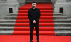 Le président ukrainien Volodymyr Zelensky, le 17 avril 2026 à Lviv, dans l'ouest de l'Ukraine ( AFP / YURIY DYACHYSHYN )