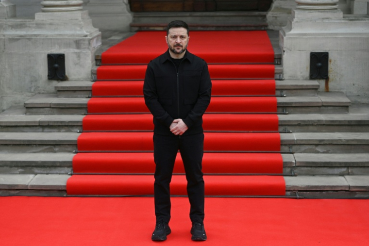 Le président ukrainien Volodymyr Zelensky, le 17 avril 2026 à Lviv, dans l'ouest de l'Ukraine ( AFP / YURIY DYACHYSHYN )