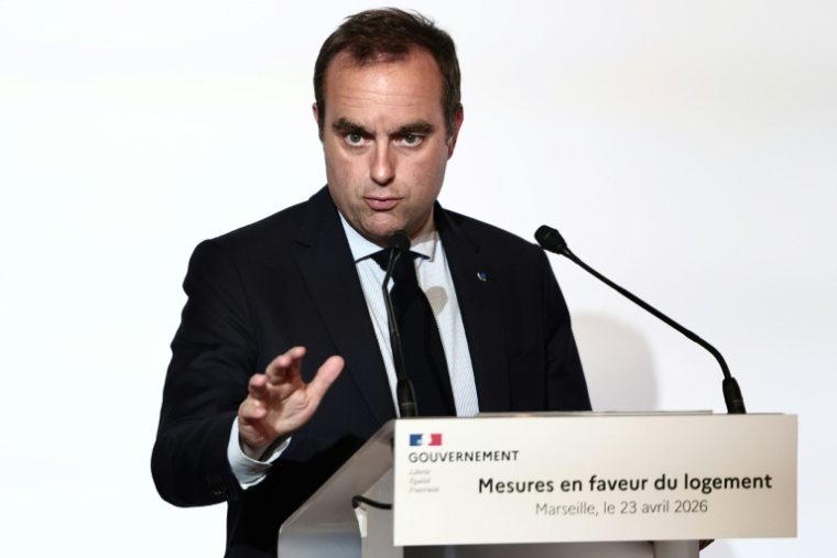 Le Premier ministre Sébastien Lecornu à Marseille, le 23 avril 2026 ( AFP / Thibaud MORITZ )