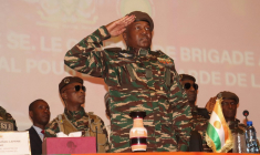 Le général Abdourahamane Tiani, à Niamey, le 15 février 2025 ( AFP / - )