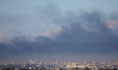 Horizon de Gaza vu du sud d’Israël