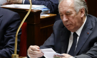 Le premier ministre François Bayrou à l'Assemblée Nationale, le 29 avril 2025 à Paris ( AFP / Ludovic MARIN )