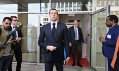 Jordan Bardella à Puteaux, le 20 mars 2024. ( AFP / BERTRAND GUAY )