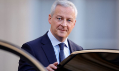 Le ministre français de l'économie, des finances, de l'industrie et de la sécurité numérique Bruno le Maire à l'Elysée à Paris