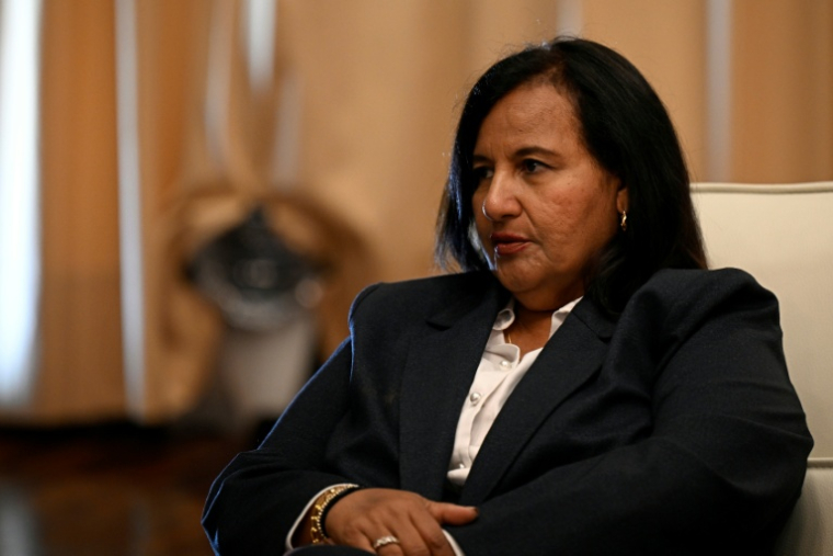 Dinorah Figuera rencontre le président de l'Assemblée du Venezuela, Jorge Rodriguez, à Caracas le 18 juin 2026 ( AFP / Federico PARRA )