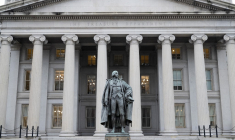 Le siège du Trésor américain, à Washington, aux États-Unis. ( AFP / SAUL LOEB )