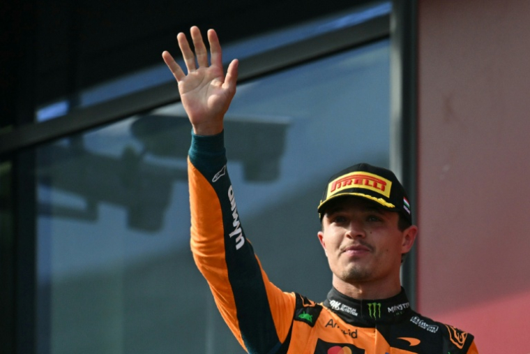Le Britannique Lando Norris, vainqueur du GP de Hongrie, le 26 juillet 2026 ( AFP / Andrej ISAKOVIC )