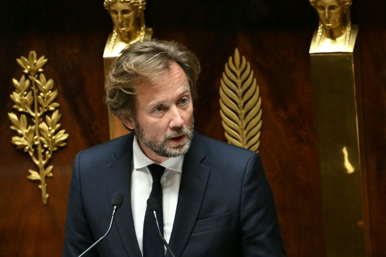 Boris Vallaud, président du groupe PS à l'Assemblée nationale, le 8 septembre 2025, avant le vote de confiance sur le gouvernement Bayrou ( AFP / Bertrand GUAY )