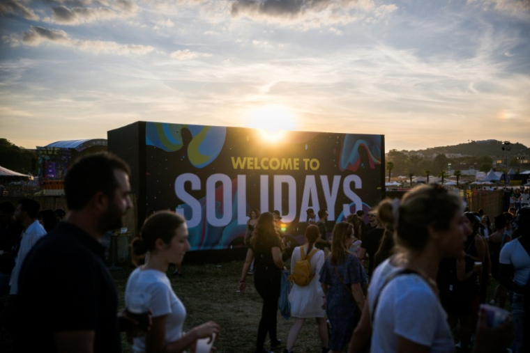 Le festival Solidays à l'hyppodrome de Longchamp, le 23 juin 2023 à Paris ( AFP / Julie SEBADELHA )