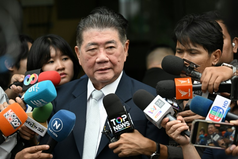 Le Premier ministre thaïlandais par intérim, Phumtham Wechayachai, le 3 juillet 20025 à Bangkok ( AFP / Lillian SUWANRUMPHA )