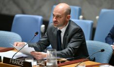 Le ministre des Affaires étrangères français Jean-Noël Barrot aux Nations Unies à New York le 23 septembre 2026 ( AFP / ANGELA WEISS )