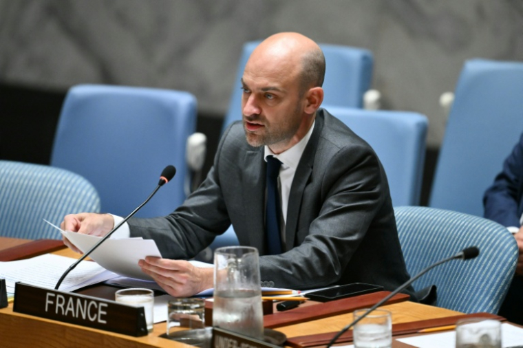 Le ministre des Affaires étrangères français Jean-Noël Barrot aux Nations Unies à New York le 23 septembre 2026 ( AFP / ANGELA WEISS )