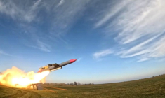 Un missile de croisière Flamingo, en Ukraine, le 26 août 2025. ( ZN.UA / HANDOUT )