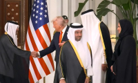 A Doha, Trump est reçu par l'émir du Qatar au palais de Lusail