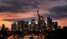 Vue sur le quartier d'affaires de Francfort