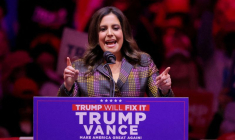 Elise Stefanik, représentante américaine, s'exprime lors d'un rassemblement pour Donald Trump au Madison Square Garden