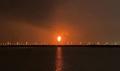 Image tirée d'une vidéo d'AFPTV du 21 juin 2026 montrant une explosion dans la zone industrielle de Ras Laffan, au Qatar, abritant le plus grand centre mondial de gaz naturel liquéfié ( AFPTV / - )