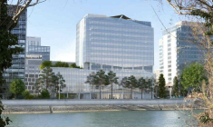 Le projet High Light face à la Seine, à La Défense. (© Twitter Kaufman et Broad)