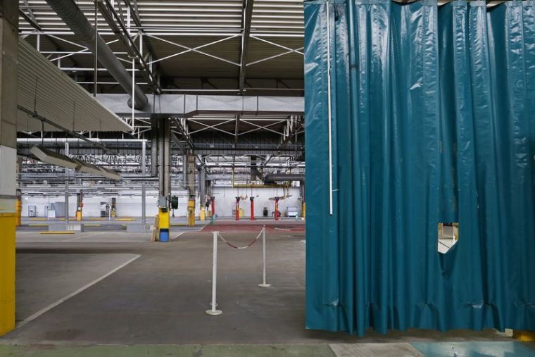 Vue générale d'un bâtiment de production automobile