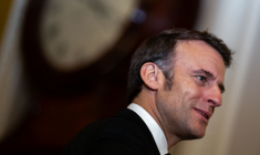 Emmanuel Macron, le 24 février 2025, à Washington DC ( GETTY IMAGES NORTH AMERICA / KENT NISHIMURA )