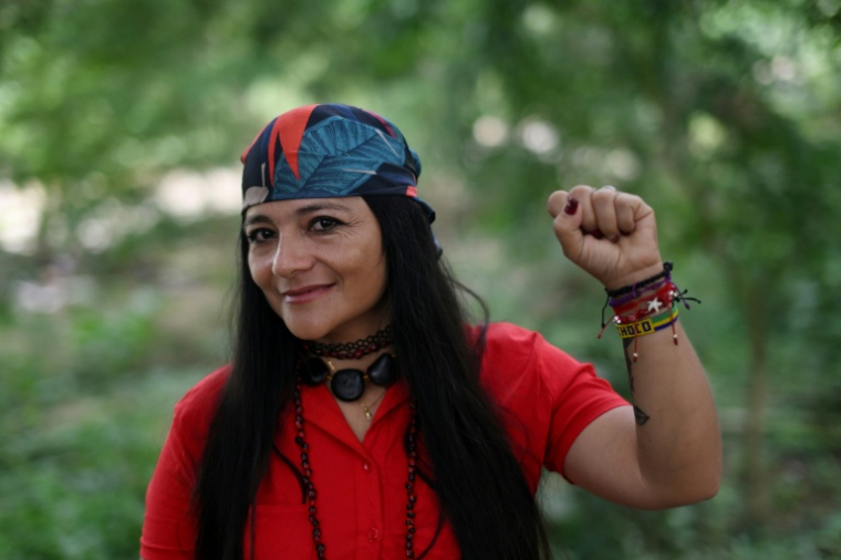 L'ancienne membre des Farc Nidia Arcila, alias Casika, à Algeciras, en Colombie, le 8 mai 2026 ( AFP / Pablo VERA )
