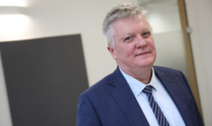 Huw Pill de la Banque d'Angleterre, après une interview avec Reuters à Londres, Royaume-Uni