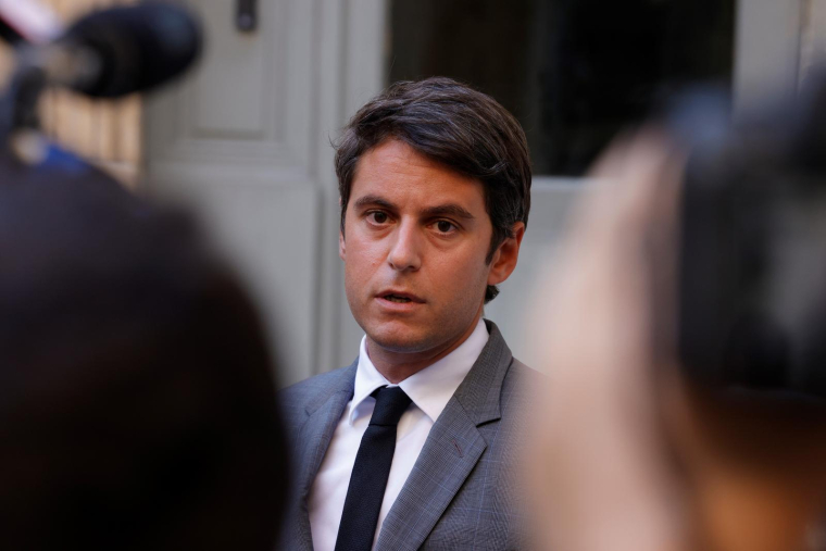 Gabriel Attal, le 6 septembre 2023, à Paris ( AFP / Geoffroy Van der Hasselt )