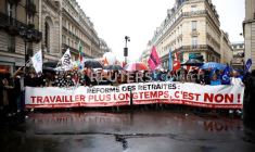 Photo des leaders syndicaux lors de la 12ème journée de grève nationale