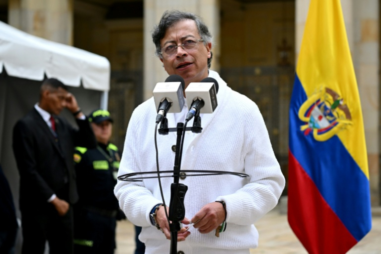 Le président colombien Gustavo Petro, lel 8 mars 2026 à Bogota ( AFP / RAUL ARBOLEDA )