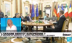 L'Ukraine bientôt européenne ? E. Macron, M. Draghi et O. Scholz rencontrent V. Zelensky
