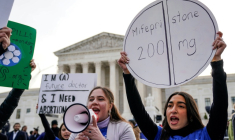 Manifestation pour l'accès à l'avortement, le 26 mars 2024 à Washington  ( AFP / Drew ANGERER )