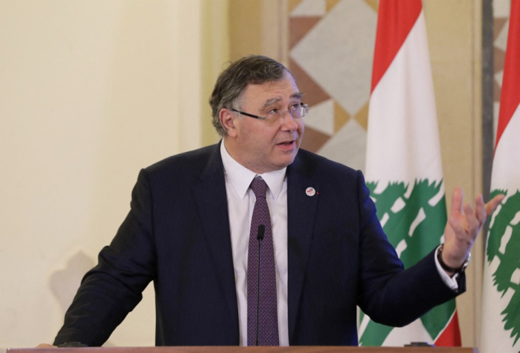 Patrick Pouyanné à Beyrouth, au Liban, le 29 janvier 2023. ( AFP / ANWAR AMRO )