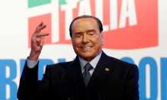 Silvio Berlusconi lors d'un rassemblement à Rome